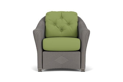 Lloyd Flanders Reflections Lounge Chair in Pewter frame with Brightside Apple fabric