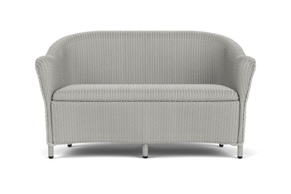 Lloyd Flanders Reflections Loveseat with Padded Seat in Platinum frame