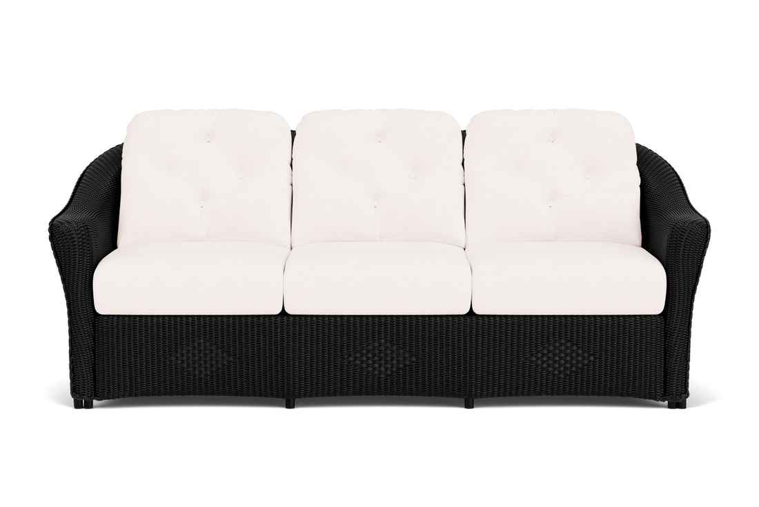 Lloyd Flanders Reflections Sofa in Ebony frame with Falcon White fabric