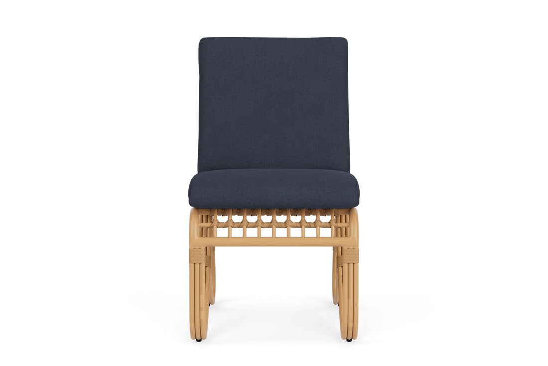 Lloyd Flanders Riviera Armless Dining Chair with Hayden Navy fabric