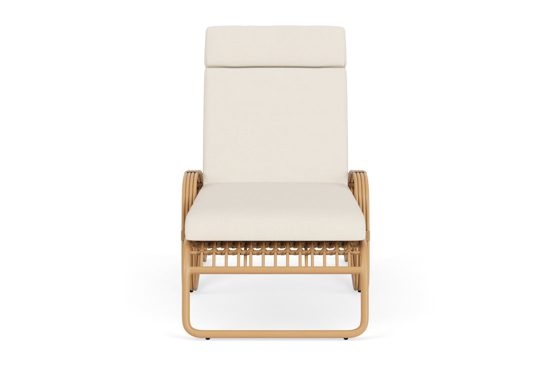 Lloyd Flanders Riviera Chaise with Fortune Champagne fabric