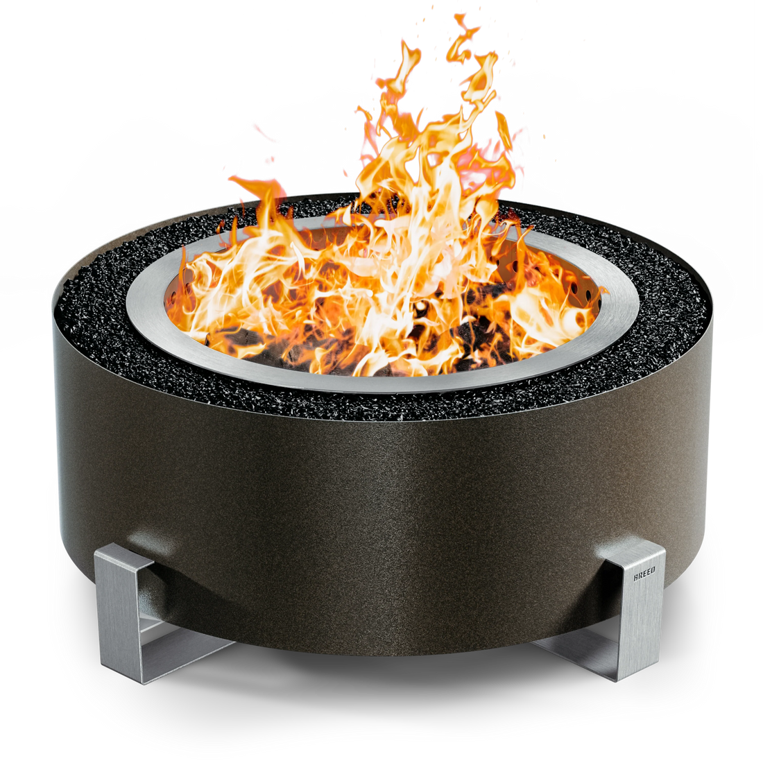 Breeo Luxeve Smokeless Fire Pit w/ Lid &amp; Glass
