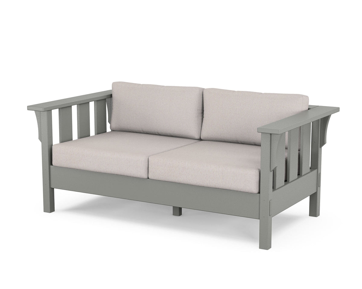 POLYWOOD Acadia Deep Seating Loveseat in Slate Grey
