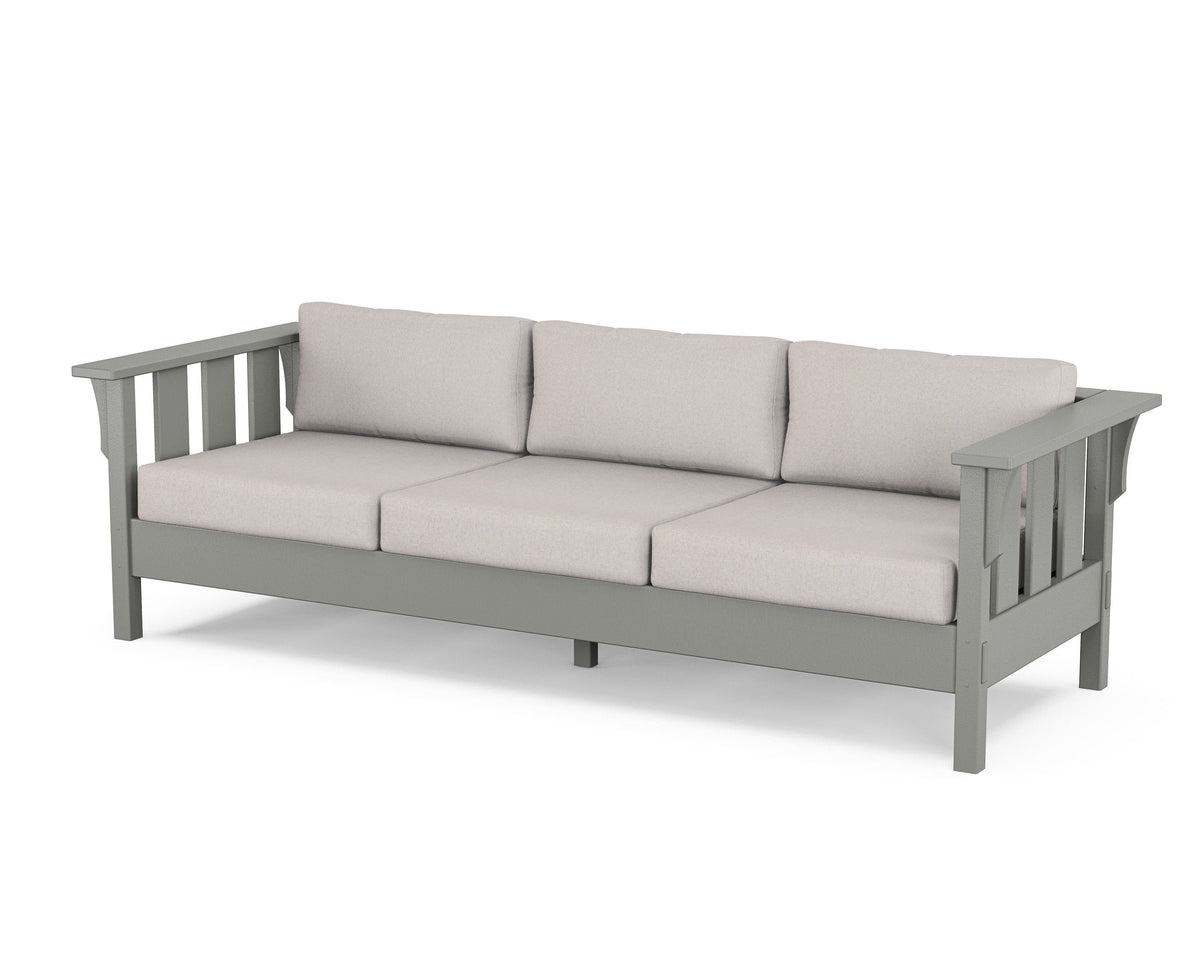 POLYWOOD Acadia Deep Seating Sofa in Slate Grey
