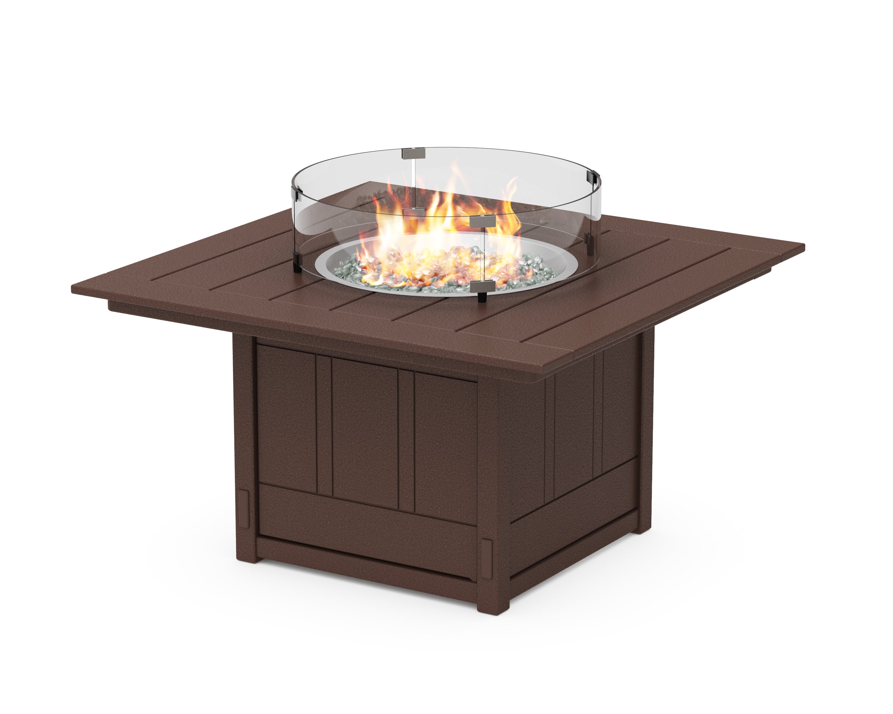 POLYWOOD Acadia Square 42" Fire Pit Table
