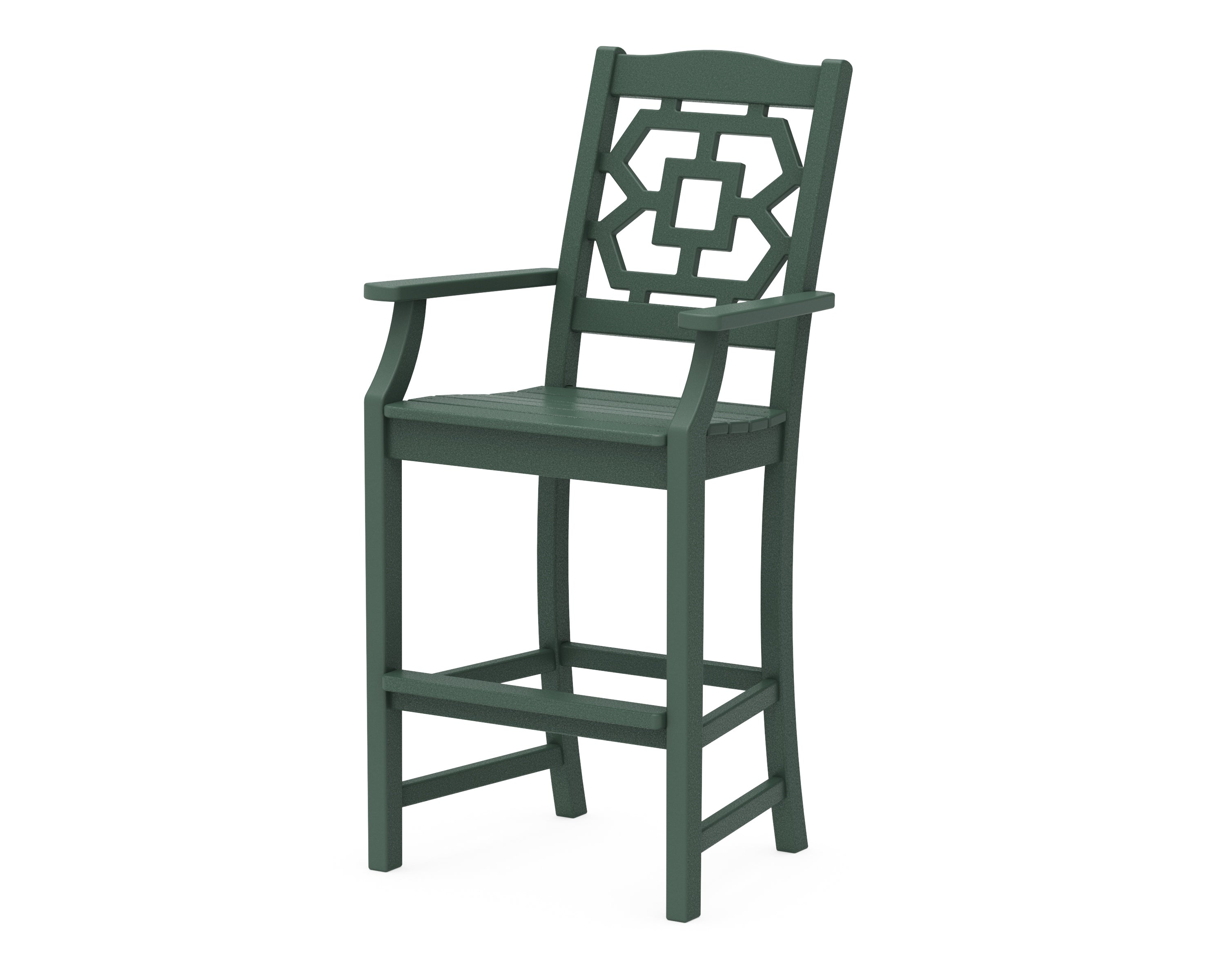 POLYWOOD Chinoiserie Bar Arm Chair
