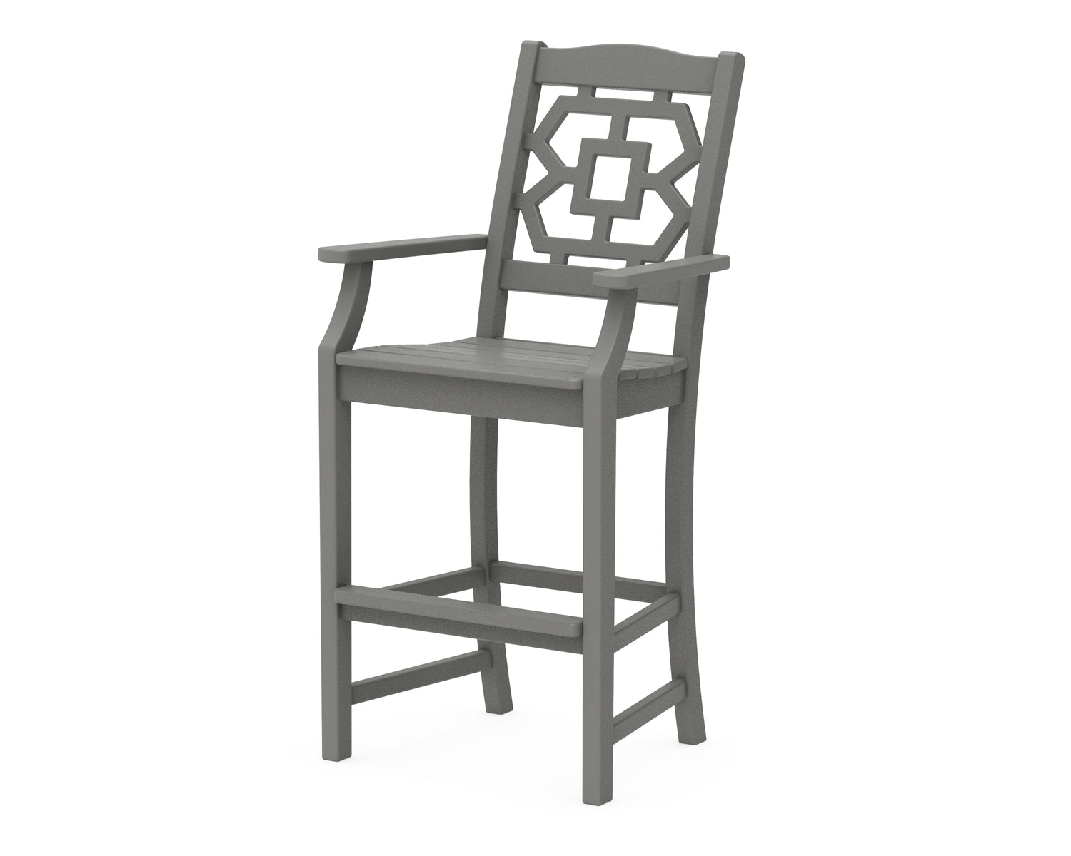 POLYWOOD Chinoiserie Bar Arm Chair