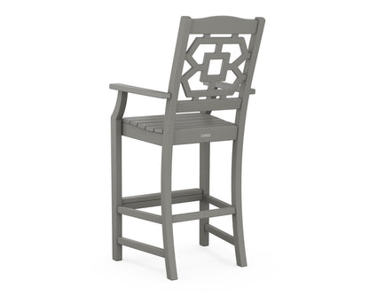 POLYWOOD Chinoiserie Bar Arm Chair