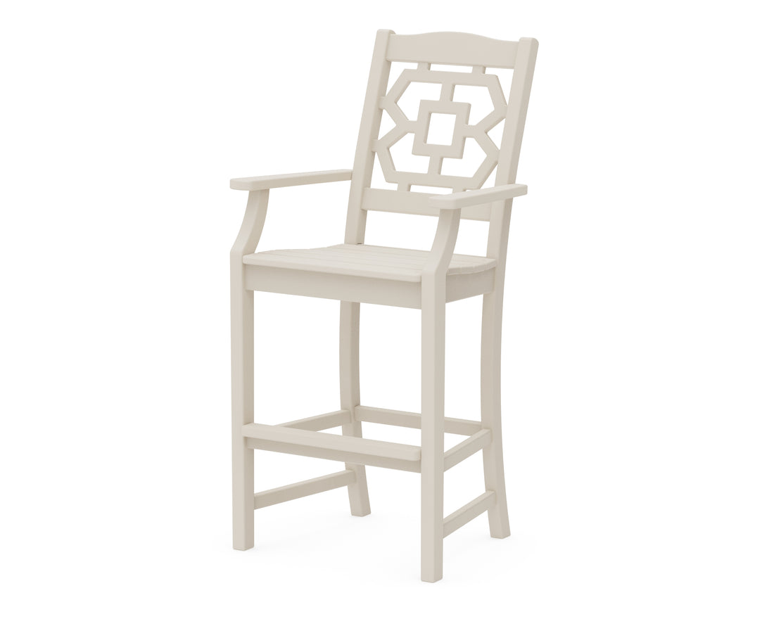 POLYWOOD Chinoiserie Bar Arm Chair