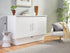 Madrid Murphy Bed in Brushed White closed in a bedroom