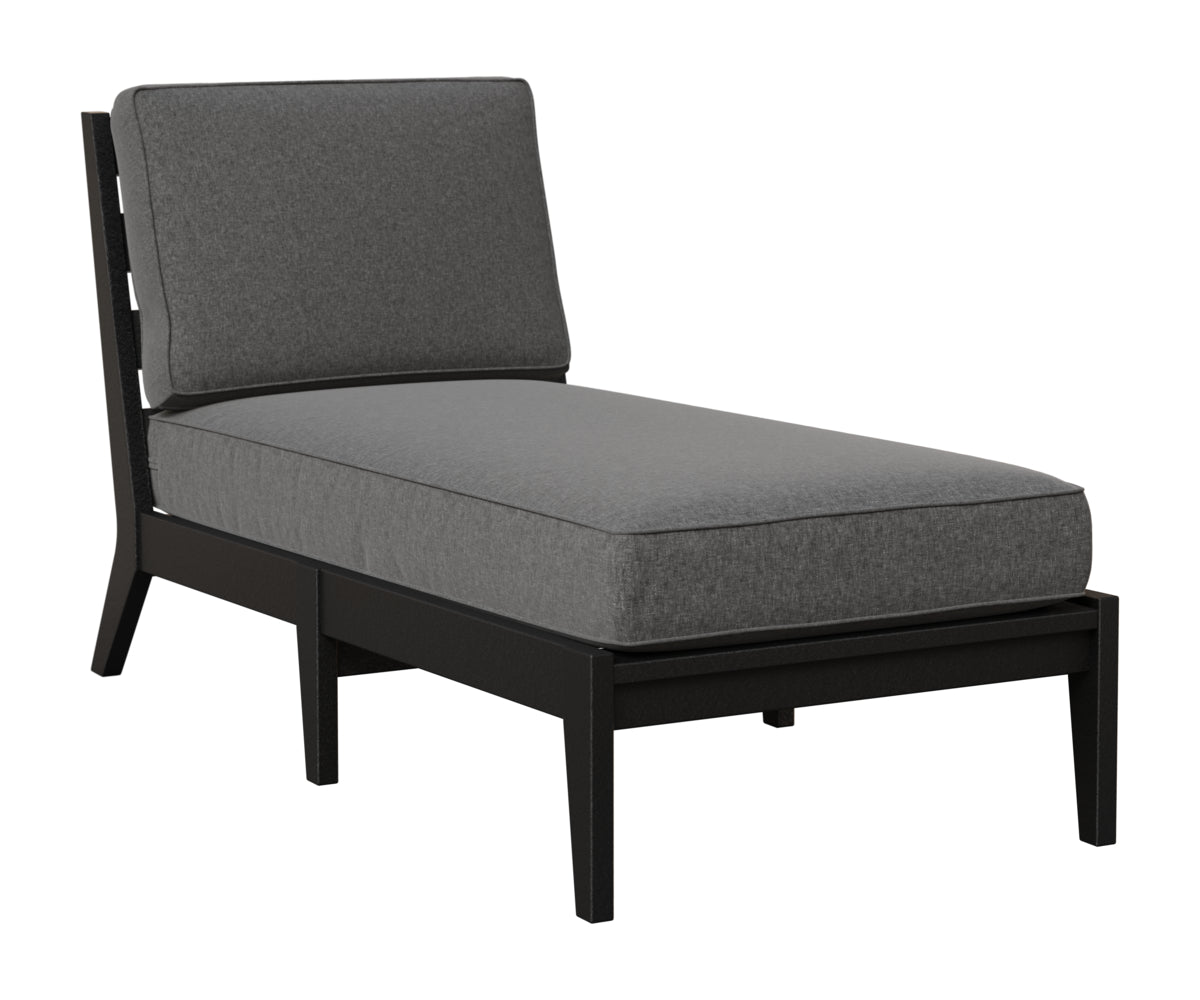 Berlin Gardens Mayhew Armless Chaise Lounge in Black