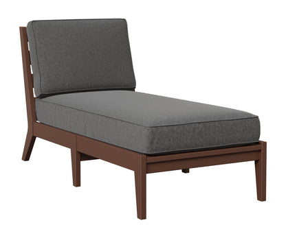 Berlin Gardens Mayhew Armless Chaise Lounge in Chocolate Brown