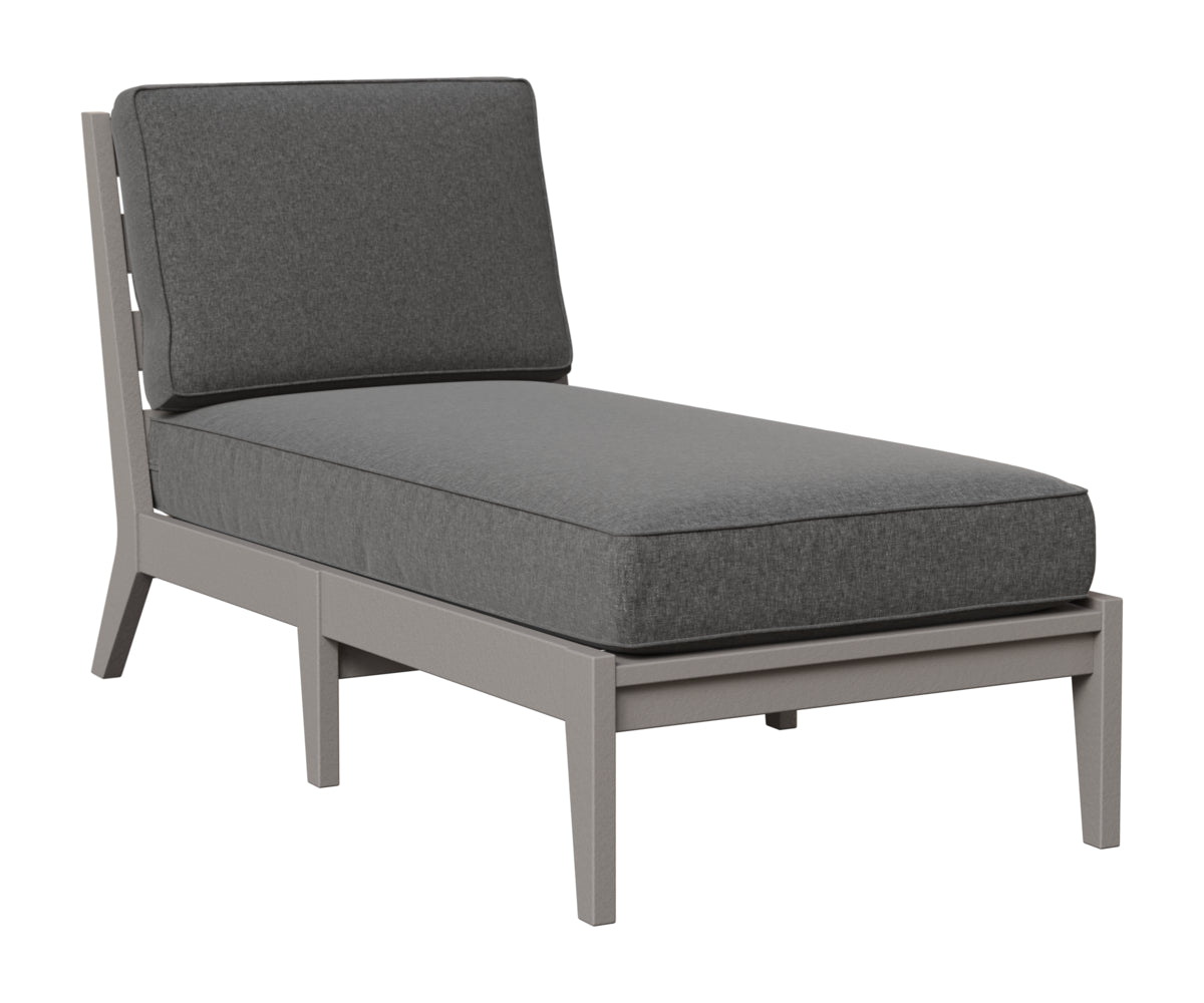 Berlin Gardens Mayhew Armless Chaise Lounge in Light Gray