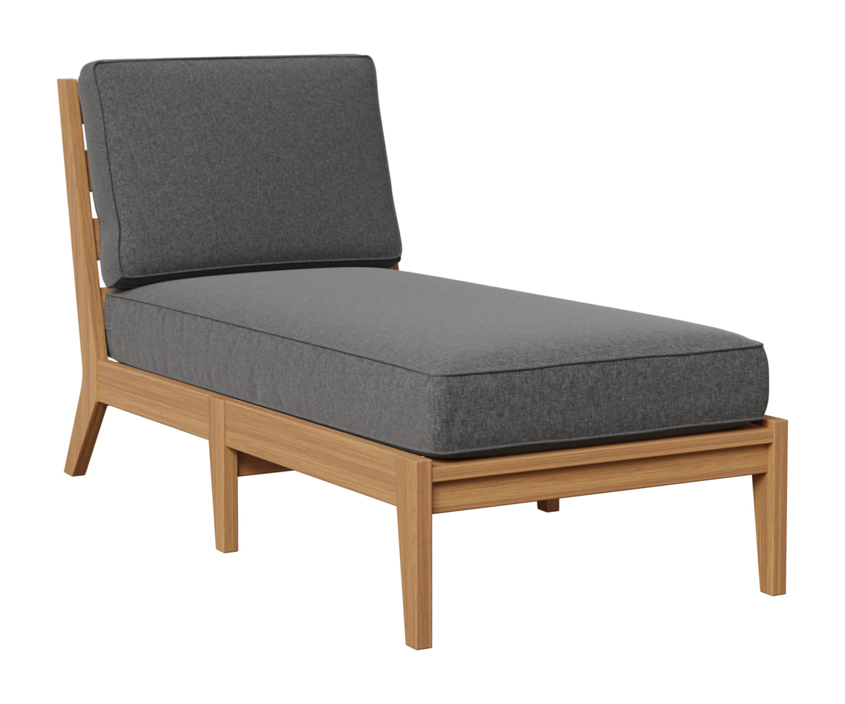 Berlin Gardens Mayhew Armless Chaise Lounge in Natural Teak