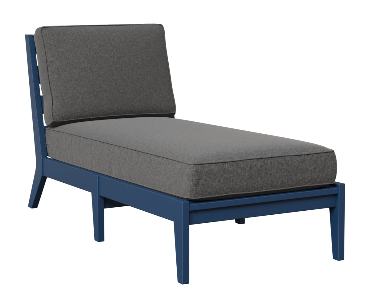Berlin Gardens Mayhew Armless Chaise Lounge in Navy Blue