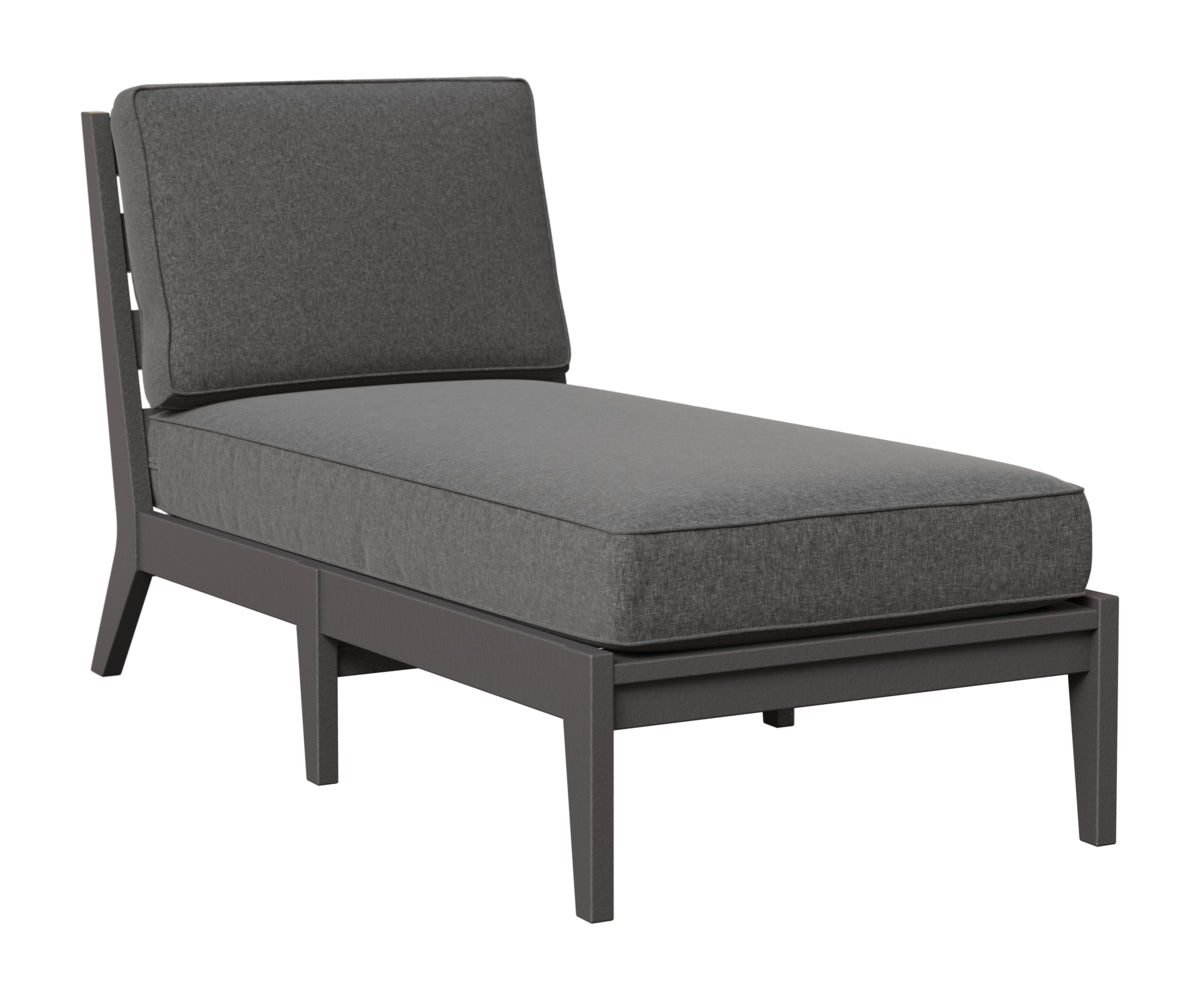 Berlin Gardens Mayhew Armless Chaise Lounge in Smoke Gray
