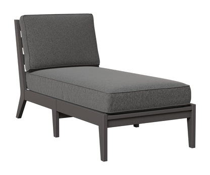 Berlin Gardens Mayhew Armless Chaise Lounge in Smoke Gray