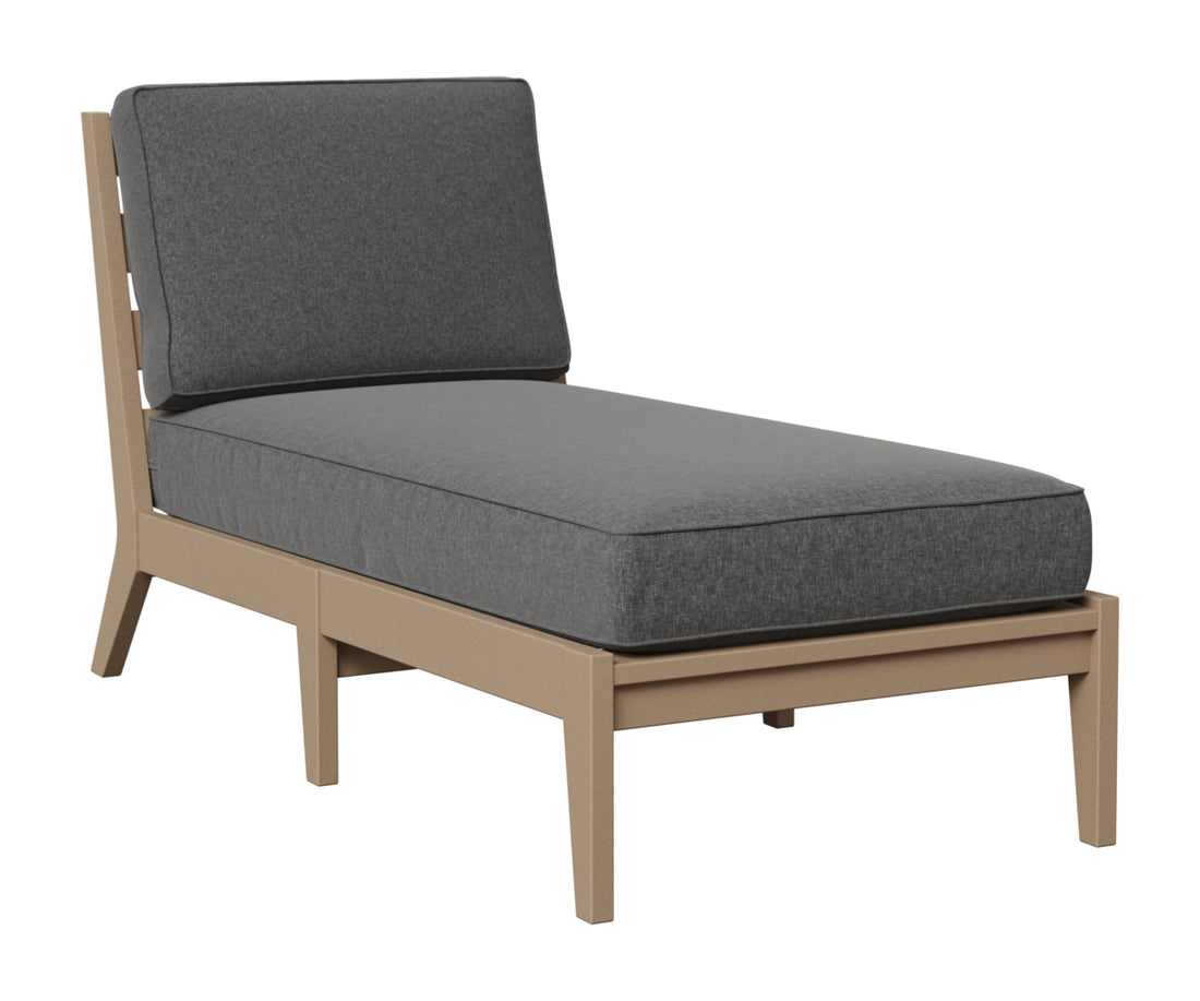 Berlin Gardens Mayhew Armless Chaise Lounge in Weatherwood