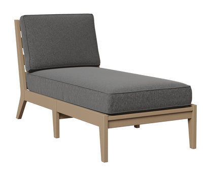 Berlin Gardens Mayhew Armless Chaise Lounge in Weatherwood
