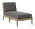 Berlin Gardens Mayhew Armless Chaise Lounge in Weatherwood