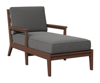 Berlin Gardens Mayhew Chaise Lounge in Chocolate Brown
