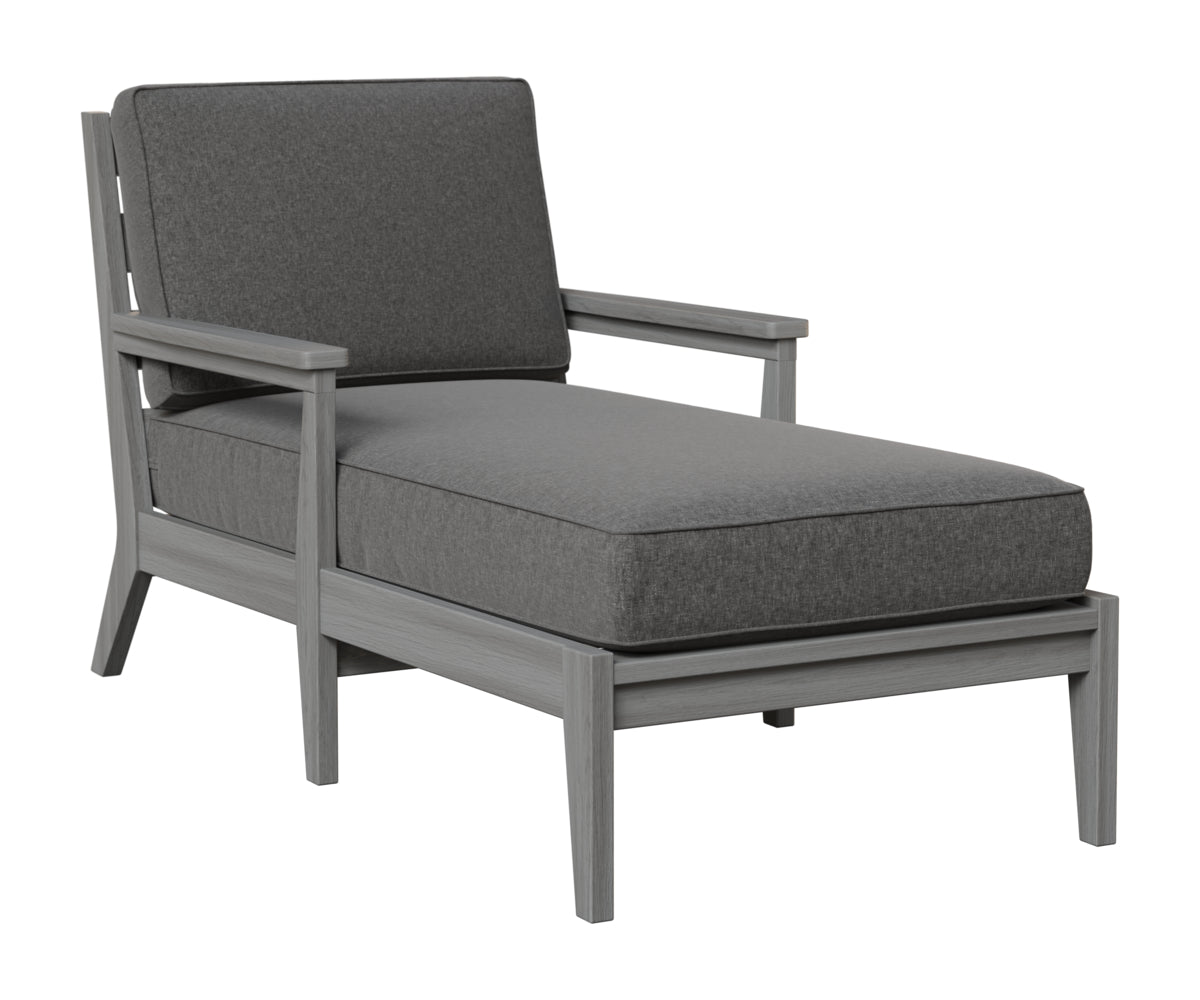 Berlin Gardens Mayhew Chaise Lounge in Driftwood Gray