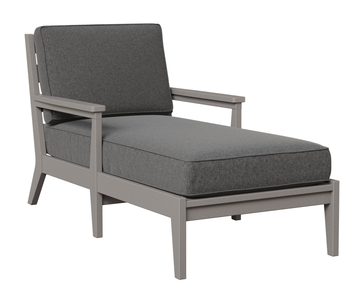 Berlin Gardens Mayhew Chaise Lounge in Light Gray