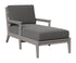 Berlin Gardens Mayhew Chaise Lounge in Light Gray