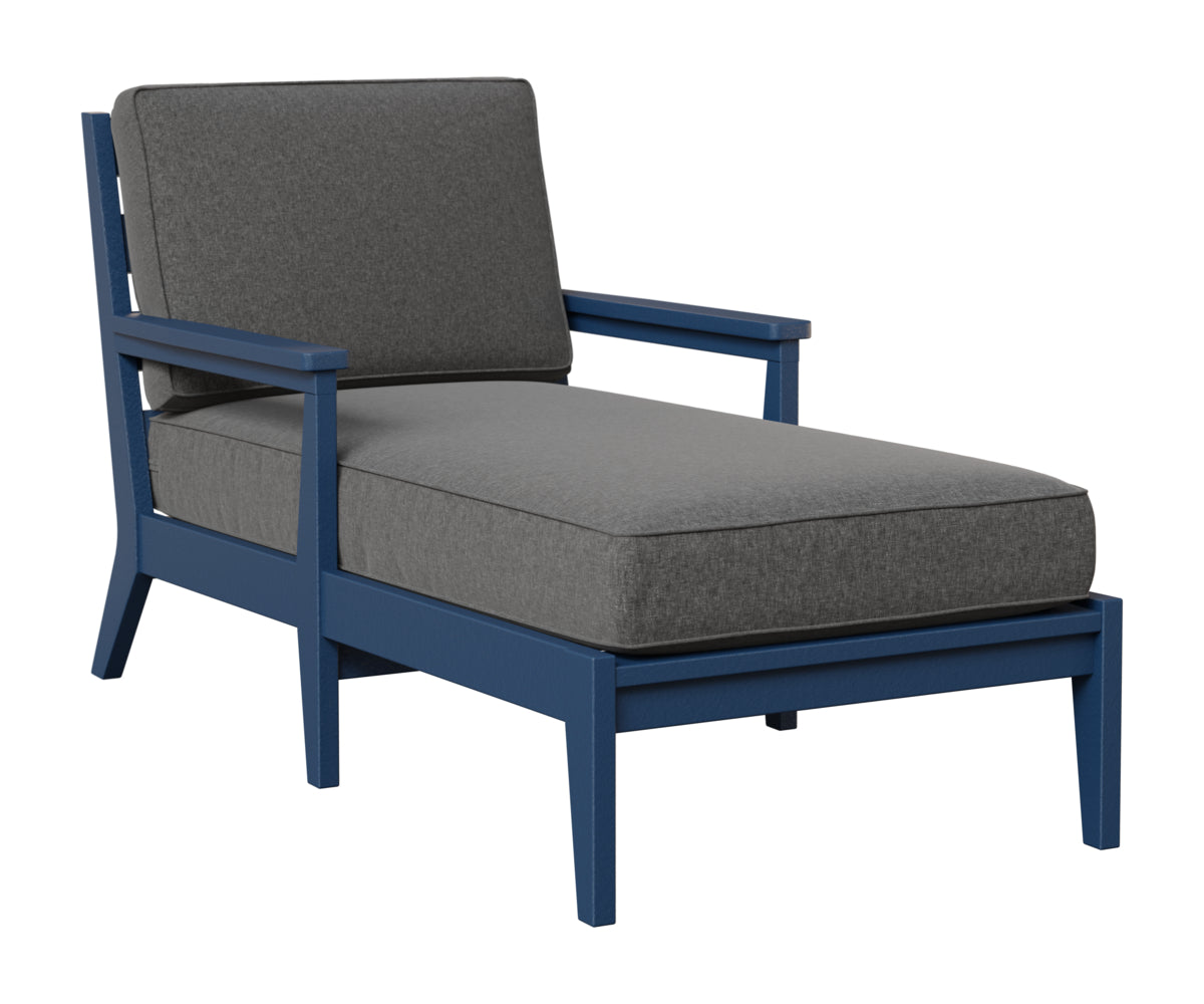 Berlin Gardens Mayhew Chaise Lounge in Navy Blue