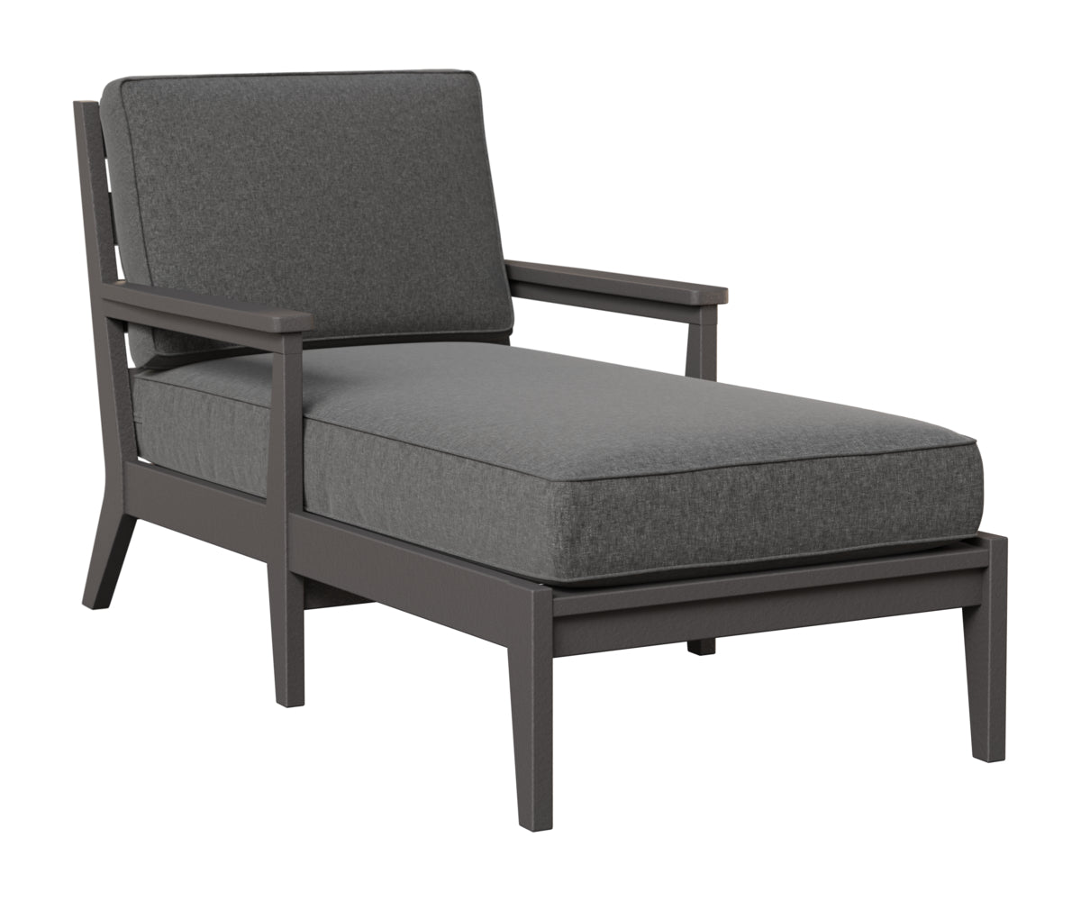 Berlin Gardens Mayhew Chaise Lounge in Smoke Gray