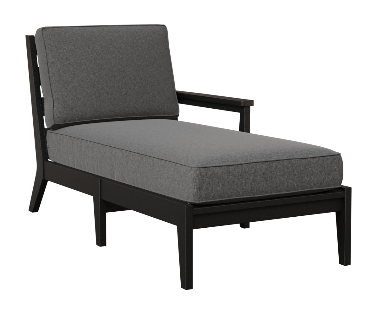 Berlin Gardens Mayhew Left Arm Chaise Lounge in Black
