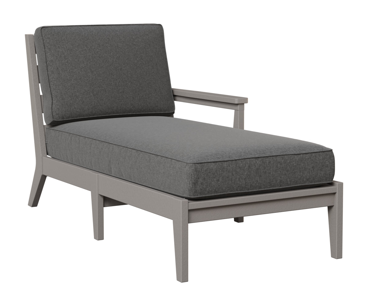 Berlin Gardens Mayhew Left Arm Chaise Lounge in Light Gray