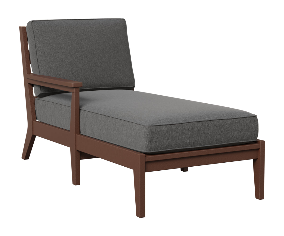Berlin Gardens Mayhew Right Arm Chaise Lounge in Chocolate Brown