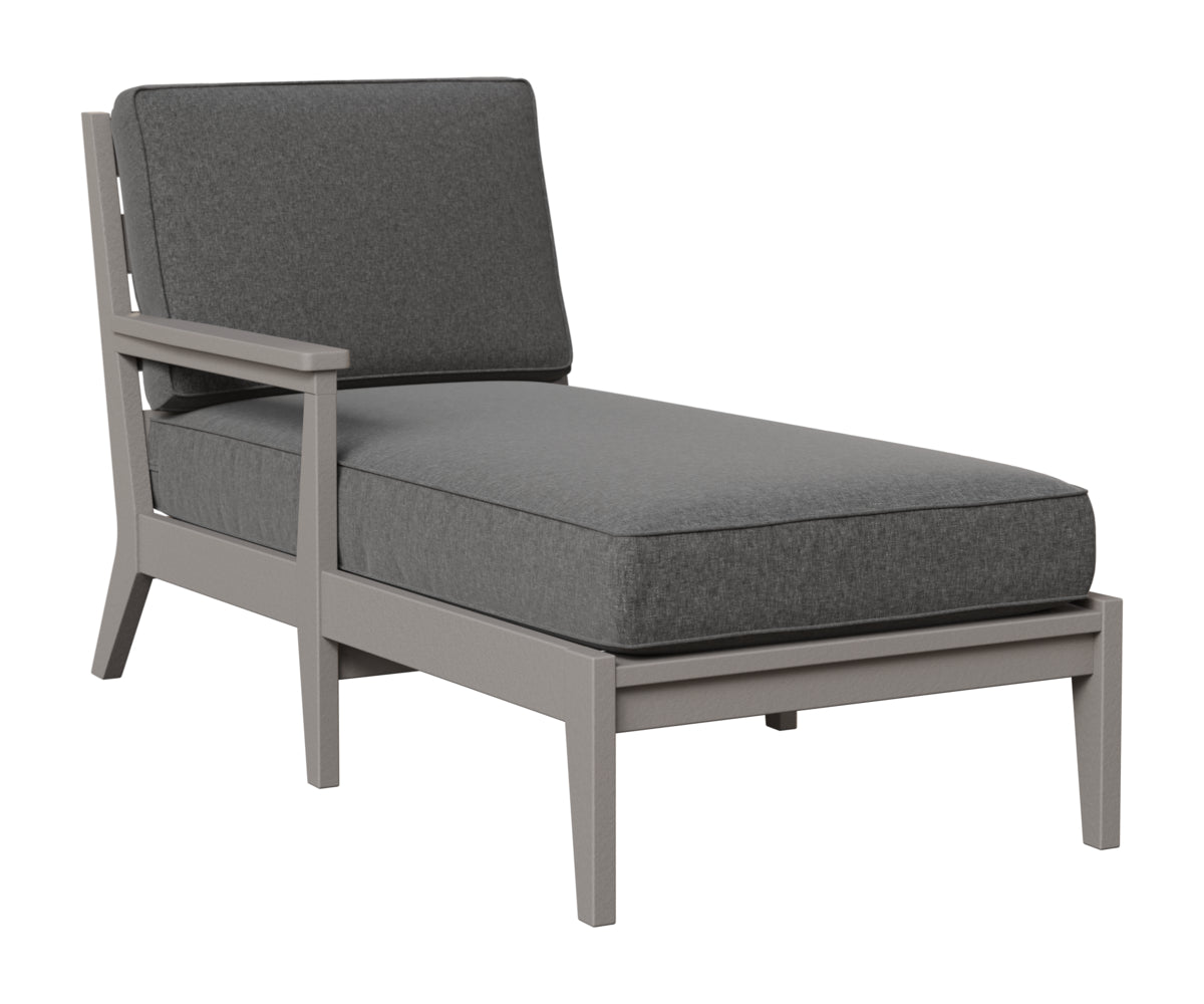 Berlin Gardens Mayhew Right Arm Chaise Lounge in Light Gray