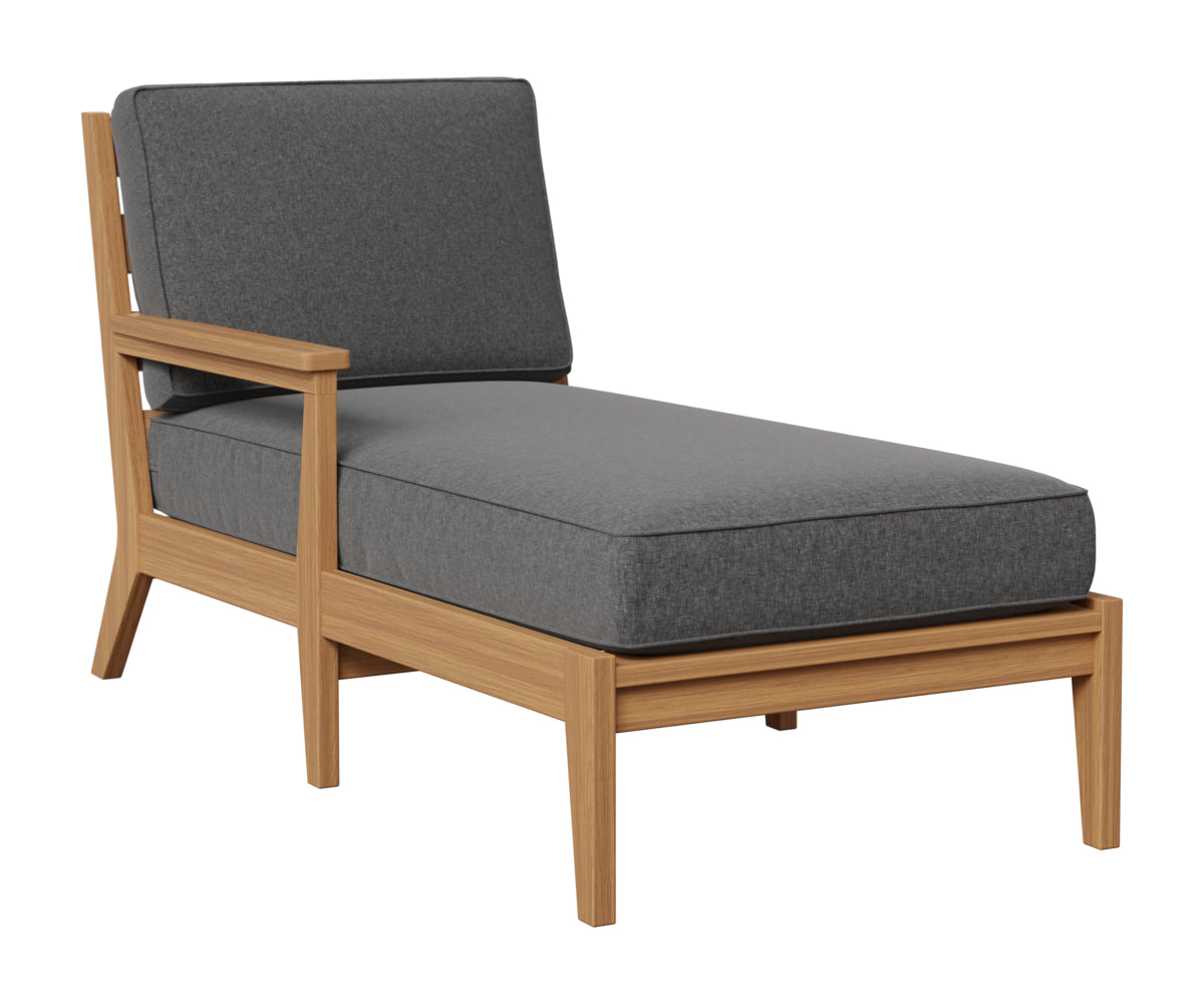 Berlin Gardens Mayhew Right Arm Chaise Lounge in Natural Teak