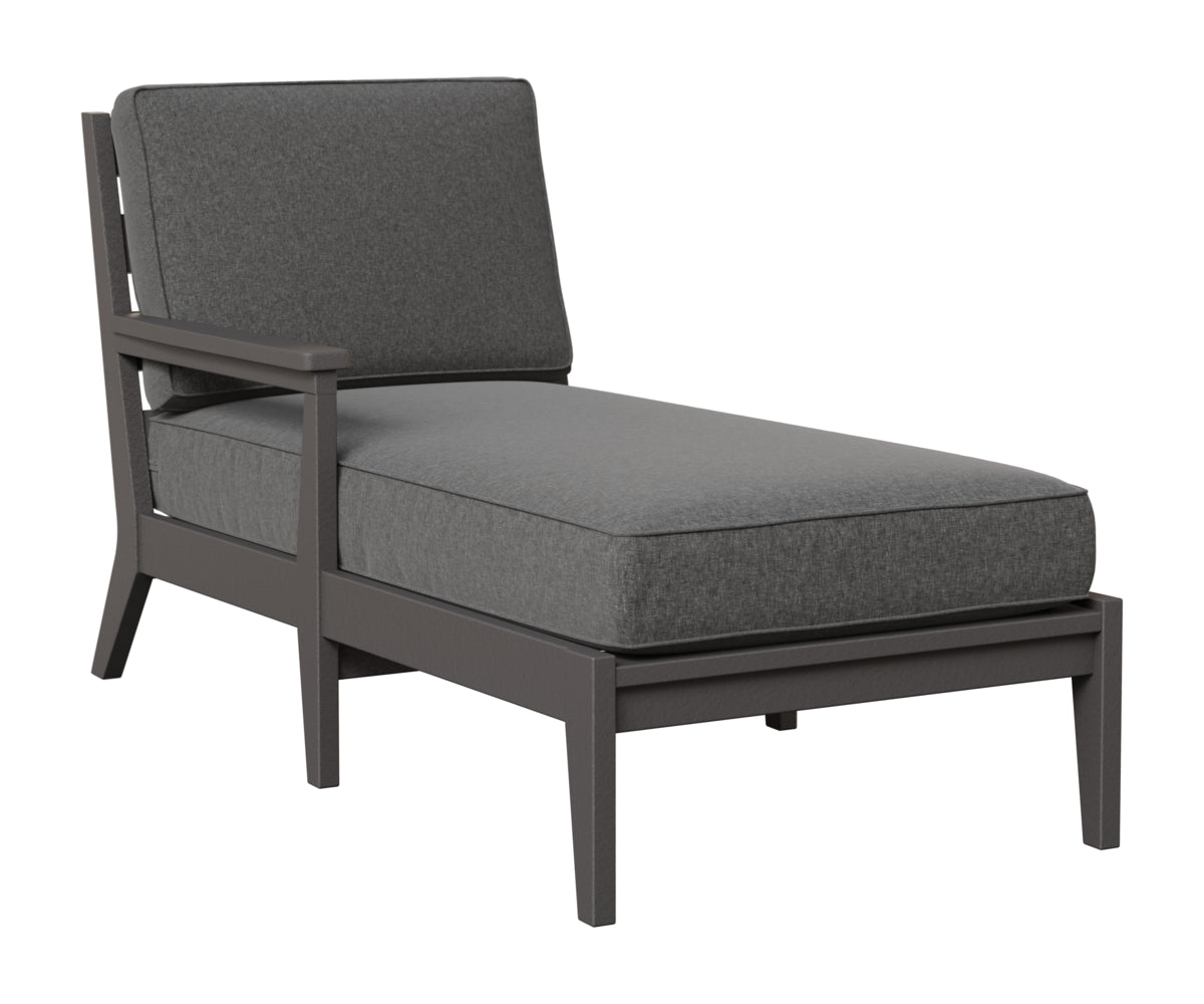 Berlin Gardens Mayhew Right Arm Chaise Lounge in Smoke Gray
