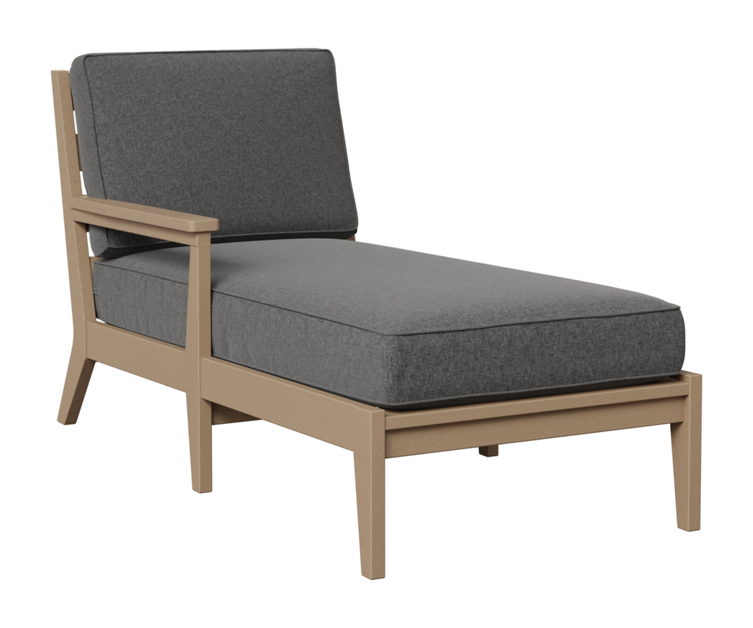Berlin Gardens Mayhew Right Arm Chaise Lounge in Weatherwood