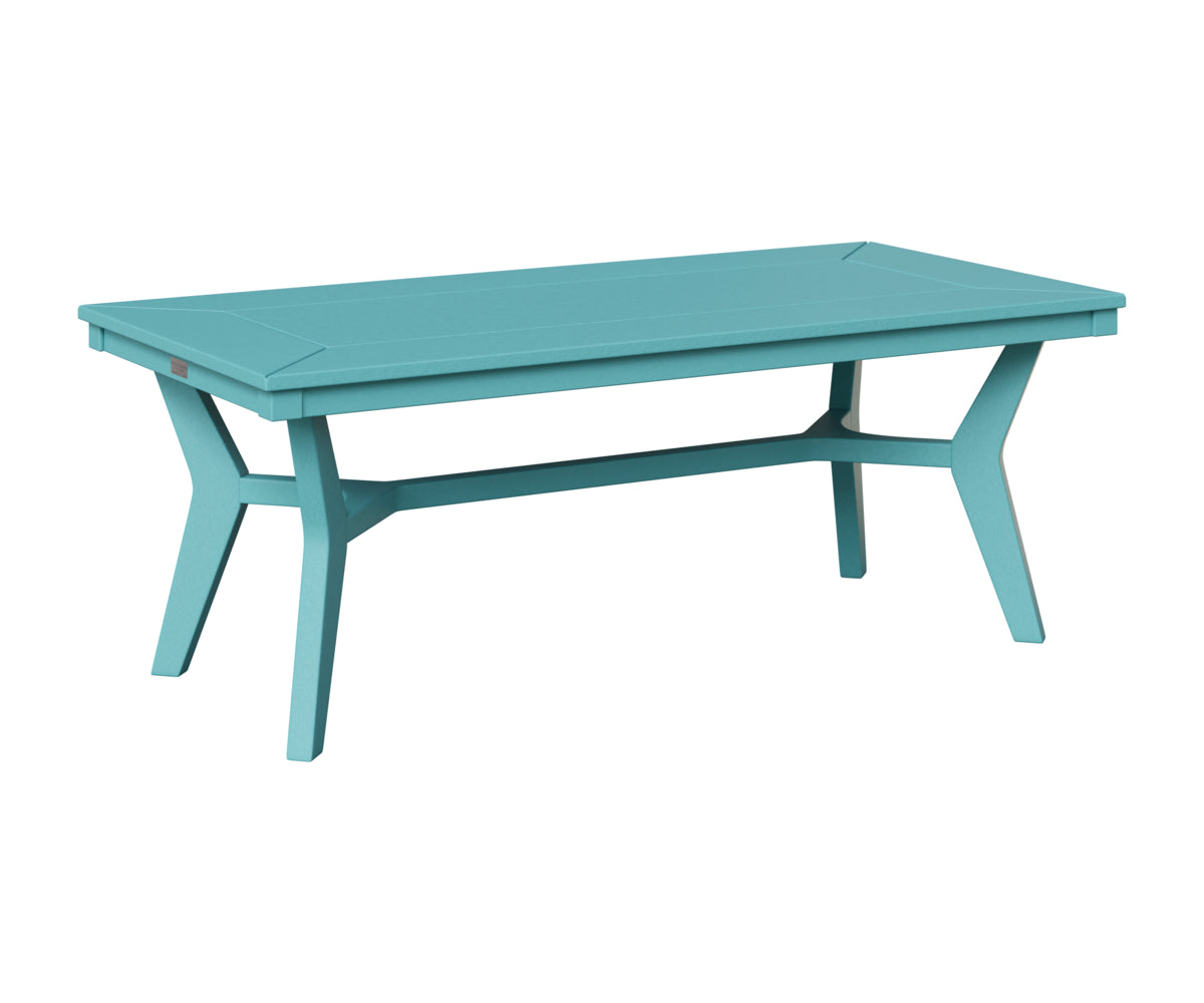 Berlin Gardens Mayhew Rectangular Coffee Table in Aruba Blue