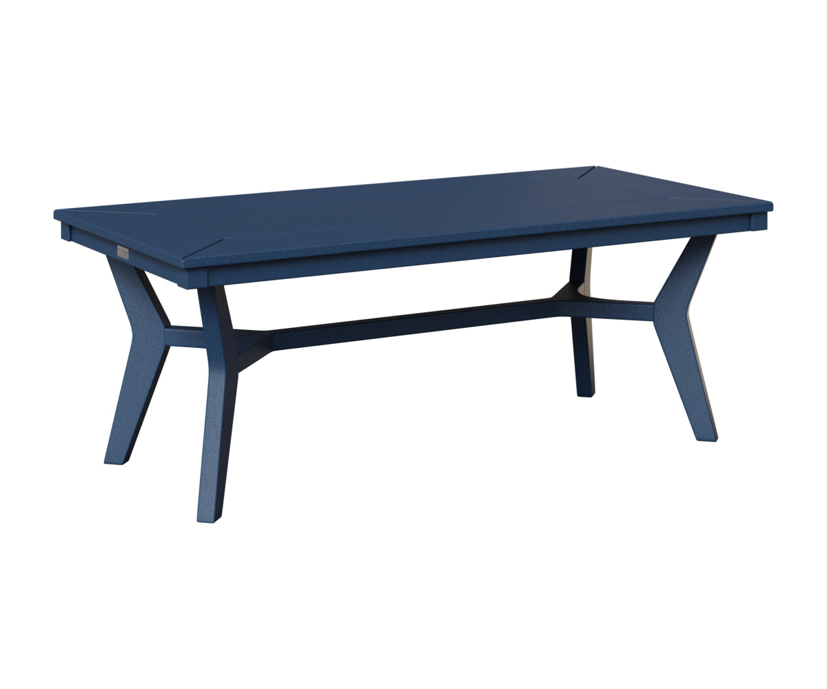 Berlin Gardens Mayhew Rectangular Coffee Table in Navy Blue