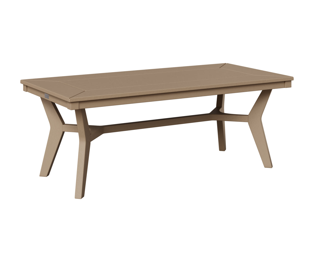Berlin Gardens Mayhew Rectangular Coffee Table in Weatherwood