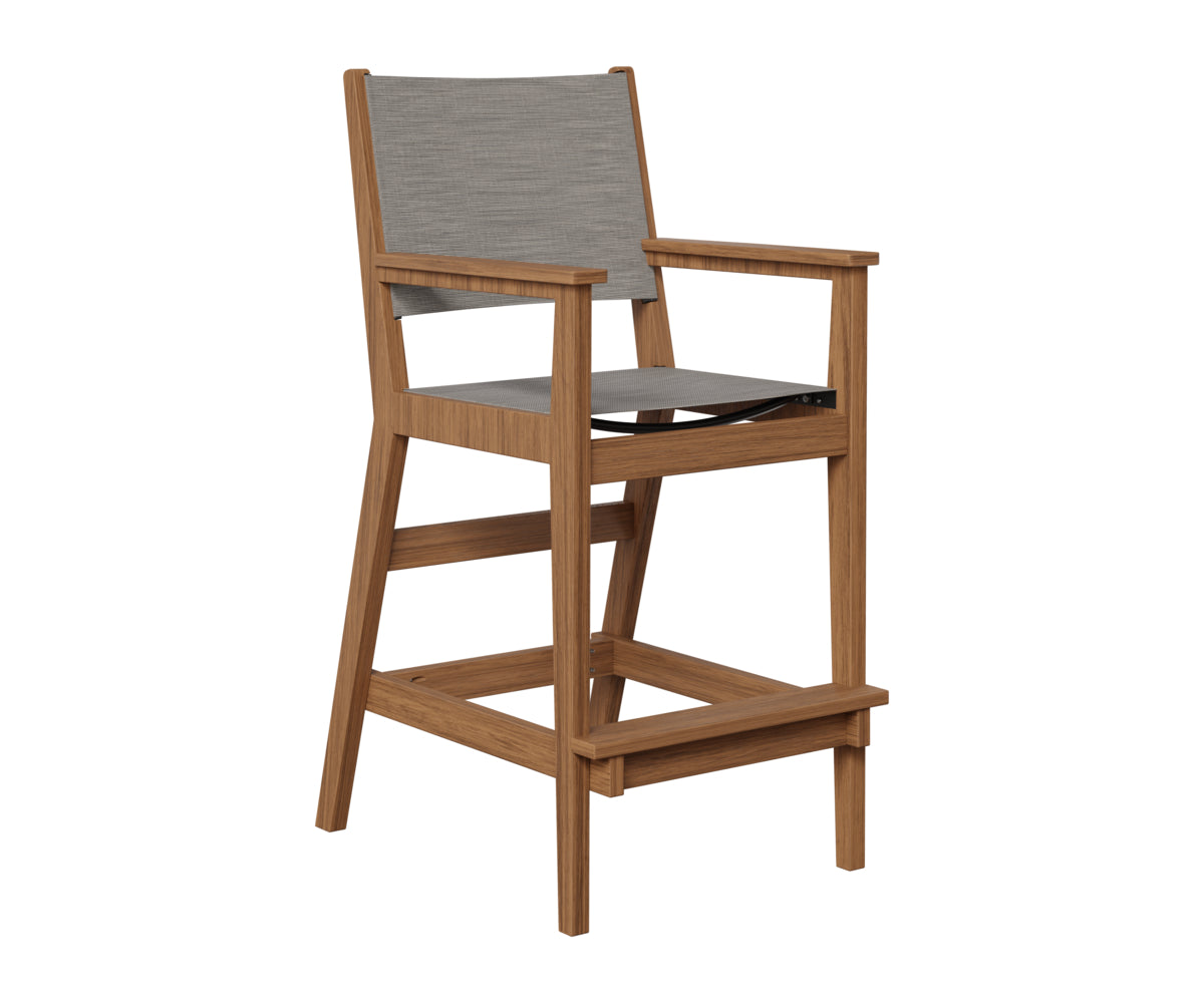 Berlin Gardens Mayhew Sling Bar Arm Chair in Antique Mahogany