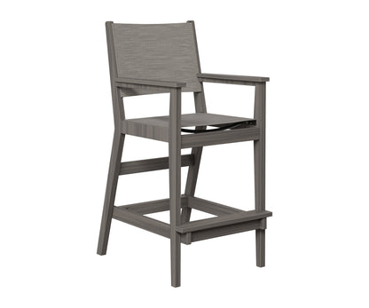 Berlin Gardens Mayhew Sling Bar Arm Chair in Coastal Gray