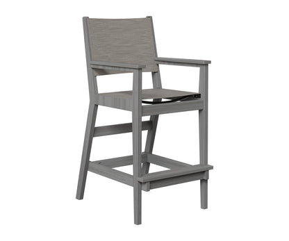 Berlin Gardens Mayhew Sling Bar Arm Chair in Driftwood Gray