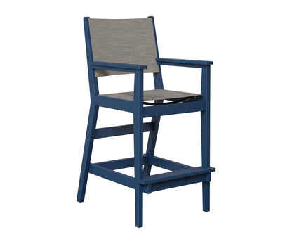 Berlin Gardens Mayhew Sling Bar Arm Chair in Navy Blue