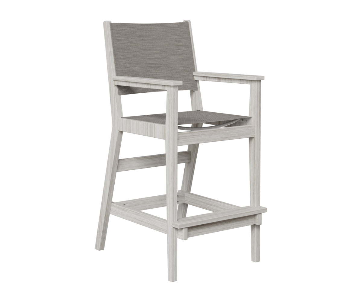 Berlin Gardens Mayhew Sling Bar Arm Chair in Seashell
