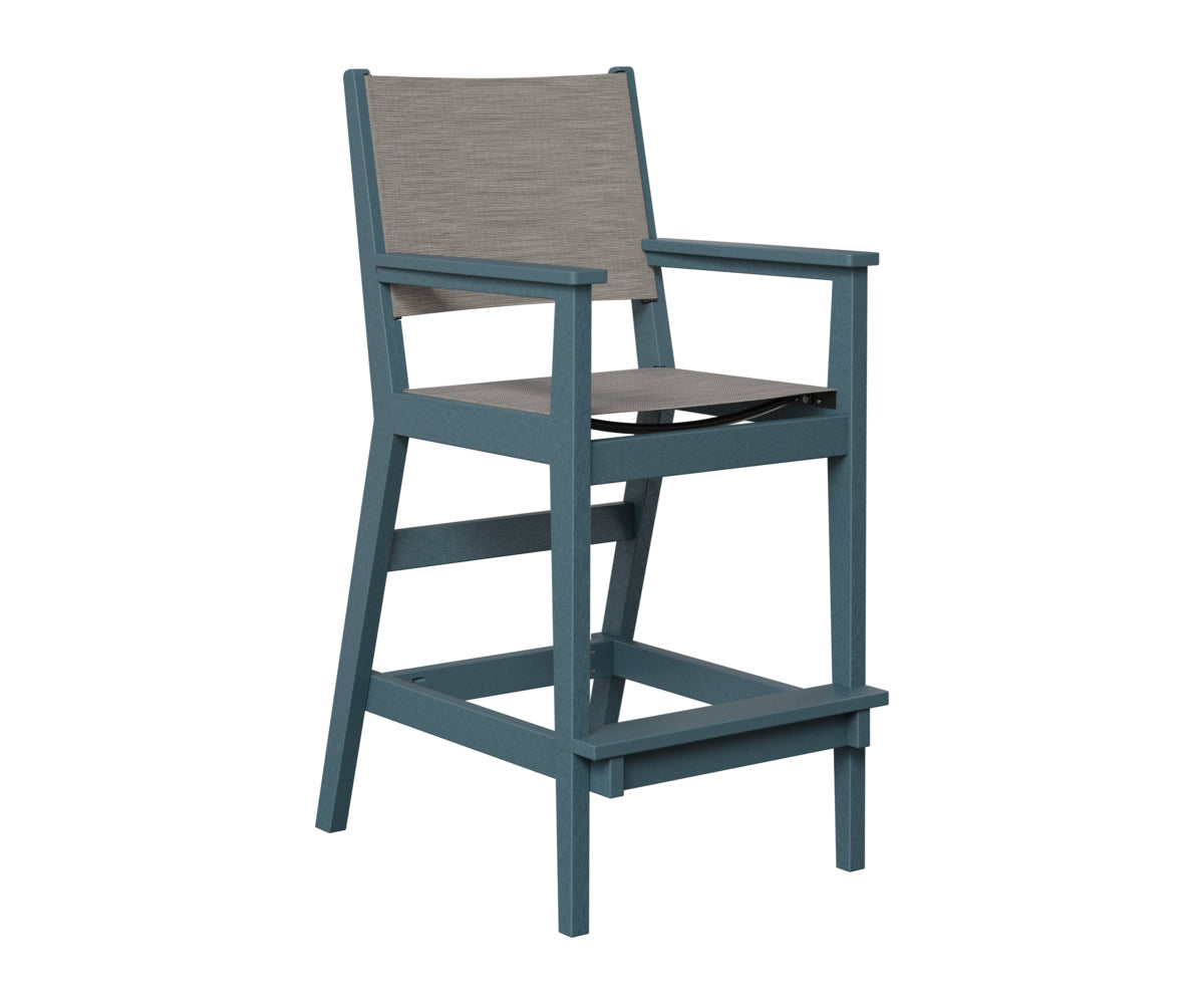 Berlin Gardens Mayhew Sling Bar Arm Chair in Slate