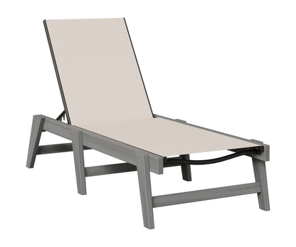 Berlin Gardens Mayhew Sling Chaise Armless in Driftwood Gray