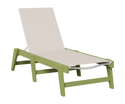 Berlin Gardens Mayhew Sling Chaise Armless in Kiwi Green
