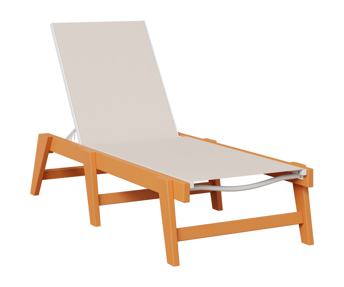 Berlin Gardens Mayhew Sling Chaise Armless in Mango Orange