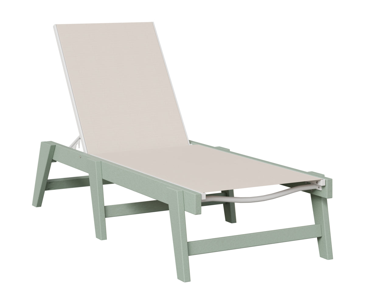 Berlin Gardens Mayhew Sling Chaise Armless in Sea Foam